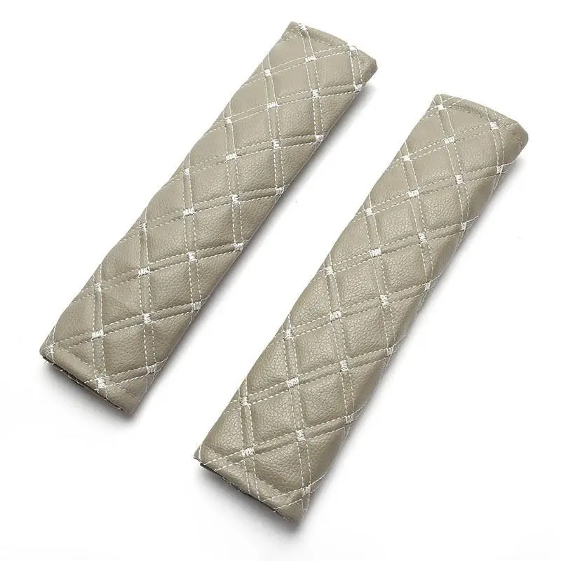 Faux Leather seat Belt Covers (Pair) personalised with name: patterned seat belts
