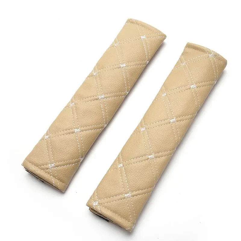 Faux Leather seat Belt Covers (Pair) personalised with name: patterned seatbelts