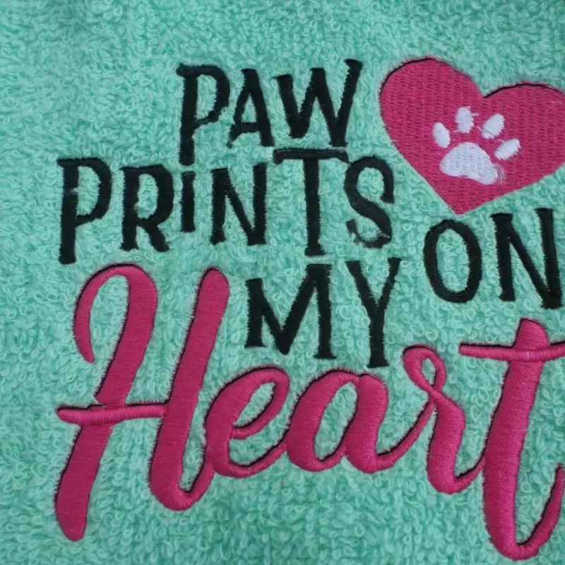 Paw prints on my heart dog bib, photo 3