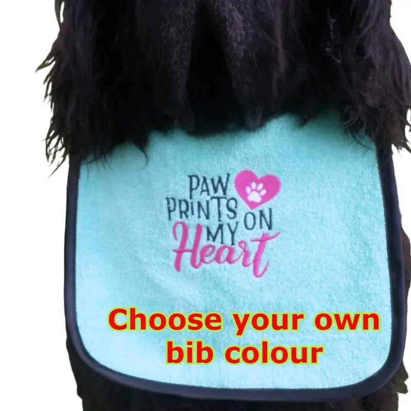 Paw prints on my heart dog bib, photo 2