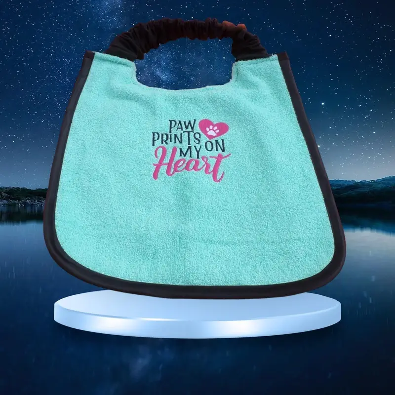 Paw prints on my heart dog bib, photo 4