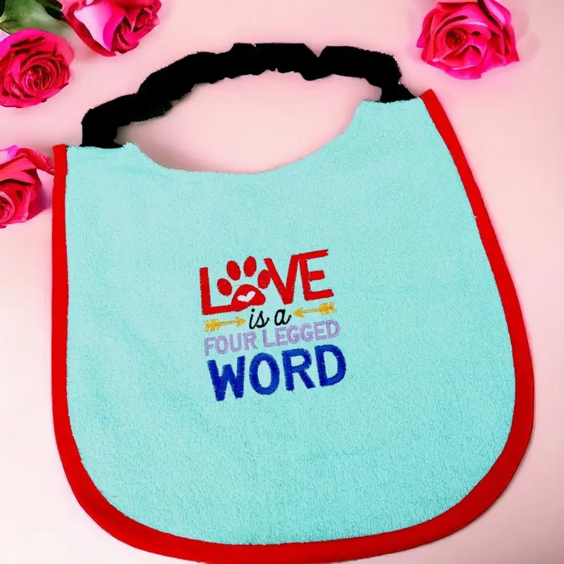 Love is a 4 legged word dog bib, photo 7