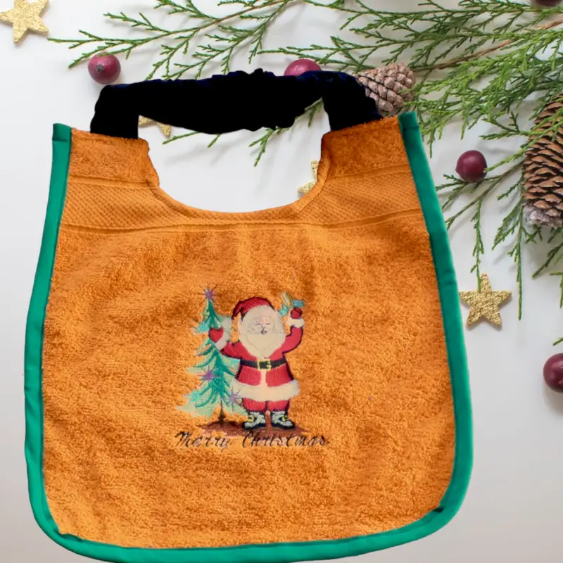Holiday Christmas dog bib with Santa, photo 8