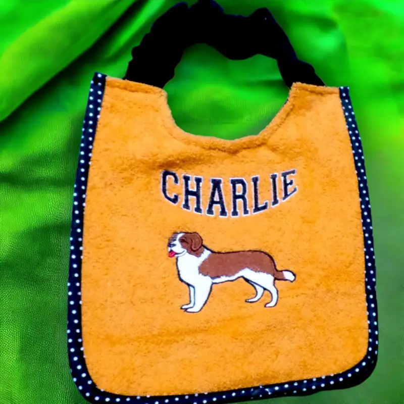 Personalised Saint Bernard Dog Drooling Bib, photo 10