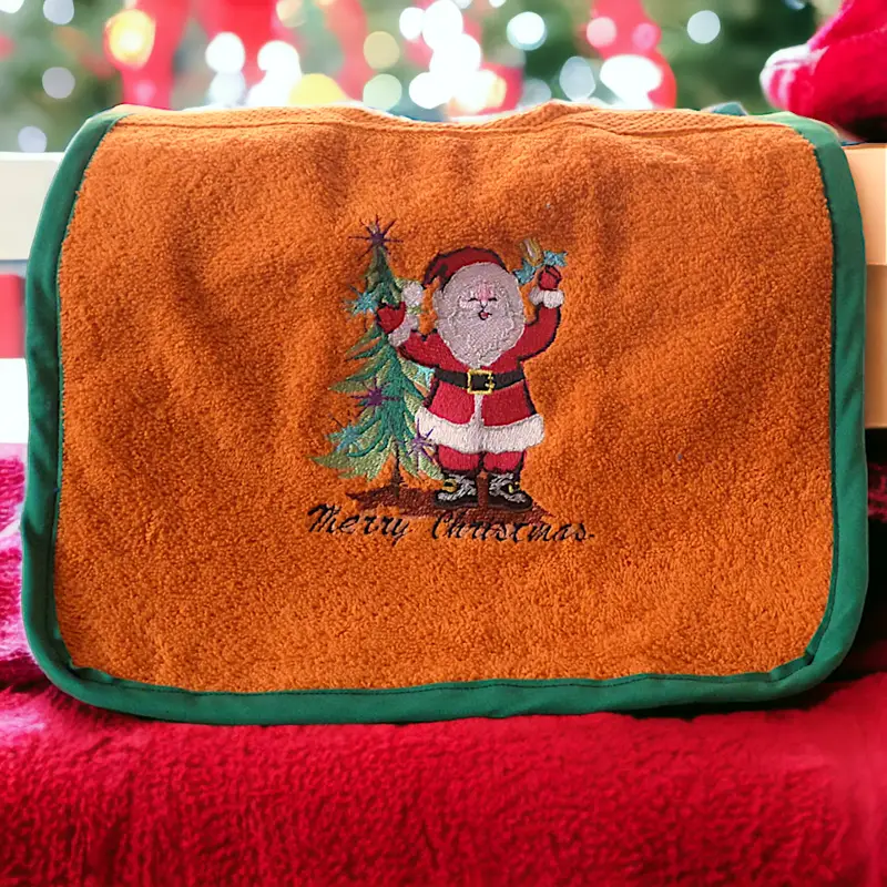 Holiday Christmas dog bib with Santa, photo 4