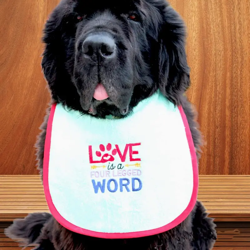 Love is a 4 legged word dog bib, photo 10