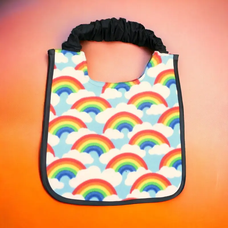 Rainbow fleece dog bib, photo 4