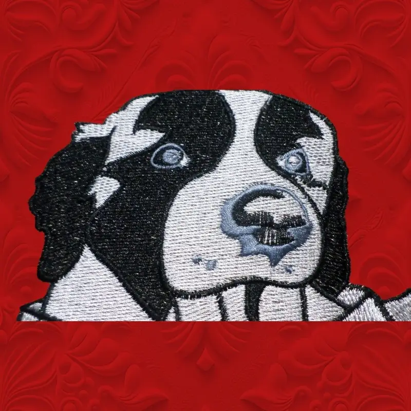 Personalised Saint Bernard Dog Bib: saint bernard with name photo