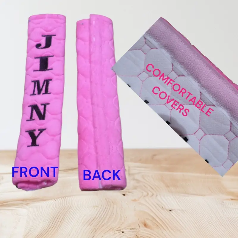 Personalised Embroidered Seatbelt Cover: seatbelts name only