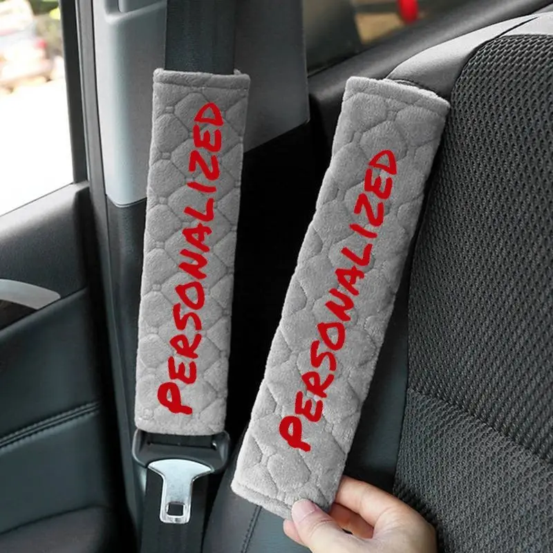 Grey seat belt covers