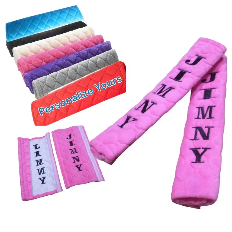 Personalised name only seatbelt covers