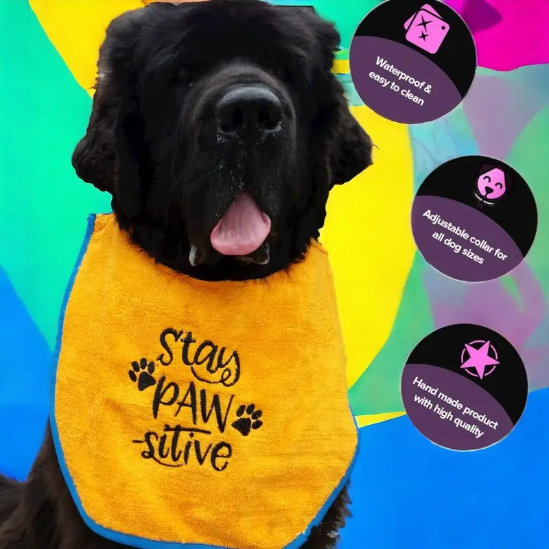 Stay pawsitive dog bib, photo 3