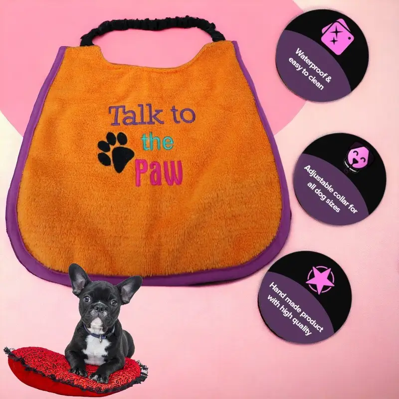Talk to the paw dog bib, photo 9