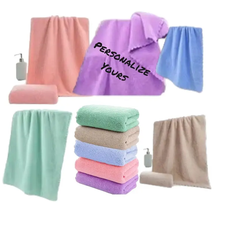 Personalised microfibre hand/face/pet towel: towels