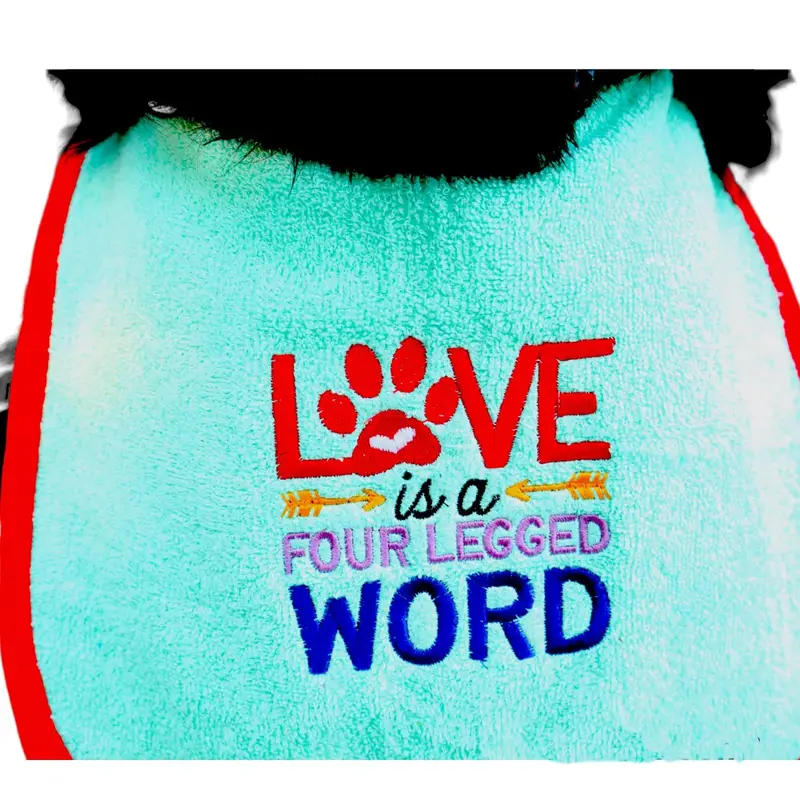 Love is a 4 legged word dog bib, photo 2
