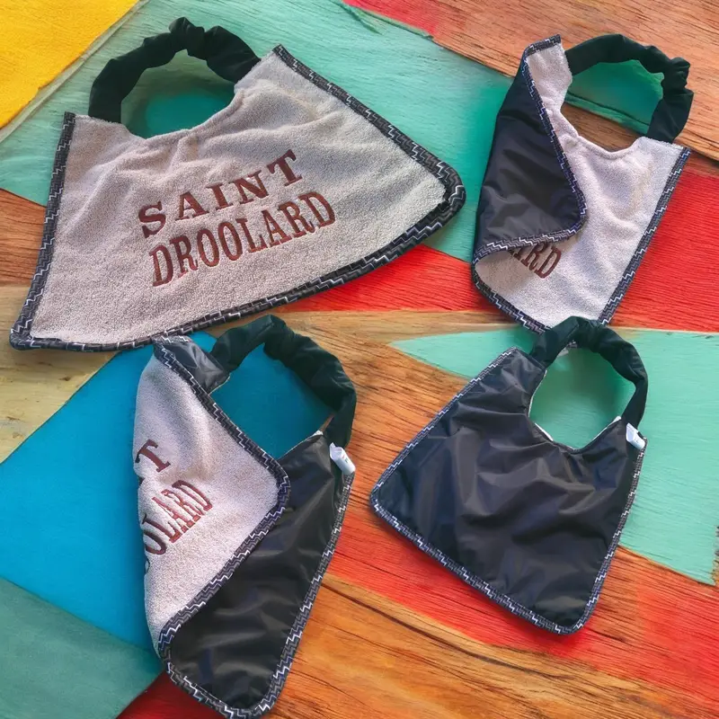 Personalised Dog Bib for Drooling Dogs: saint droolard