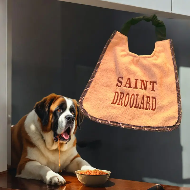 Personalised Dog Bib for Drooling Dogs: saint droolard