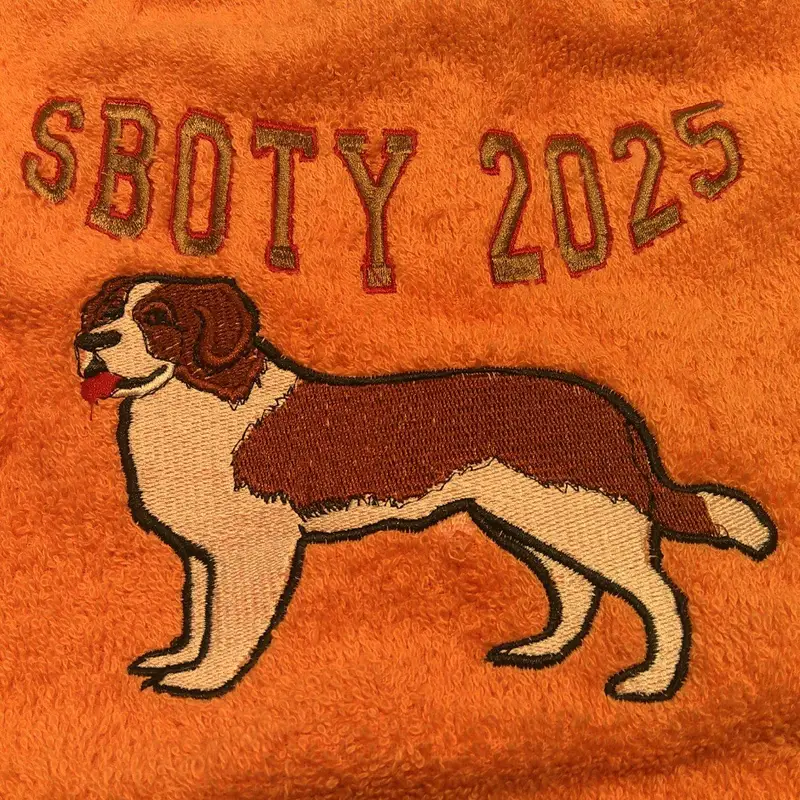 Saint Bernard of the year dog slobber bib: sboty