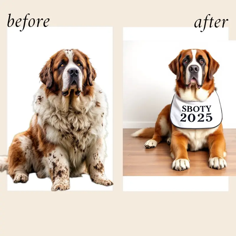 Saint Bernard of the year dog slobber bib: sboty