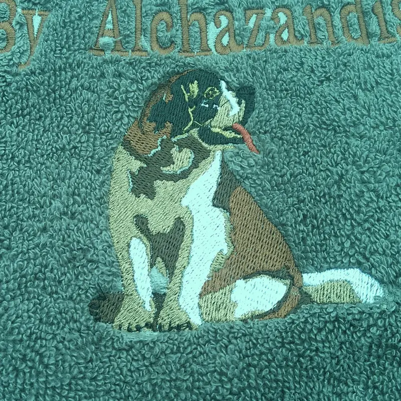 Premium Personalised Saint Bernard Dog Bib: st bernard proudly