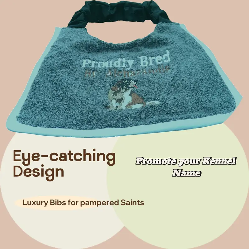 Premium Personalised Saint Bernard Dog Bib: st bernard proudly