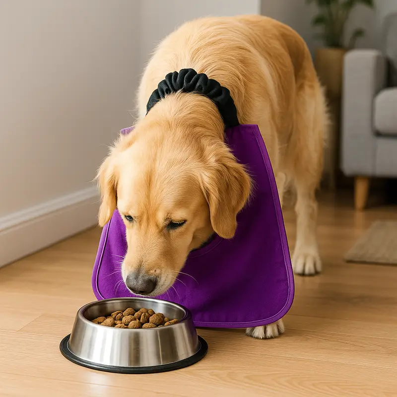 Plush  Microfibre Dog Bib: dog bib dining remix 01jw1vy5kye2p8vb8dj2zm01p2