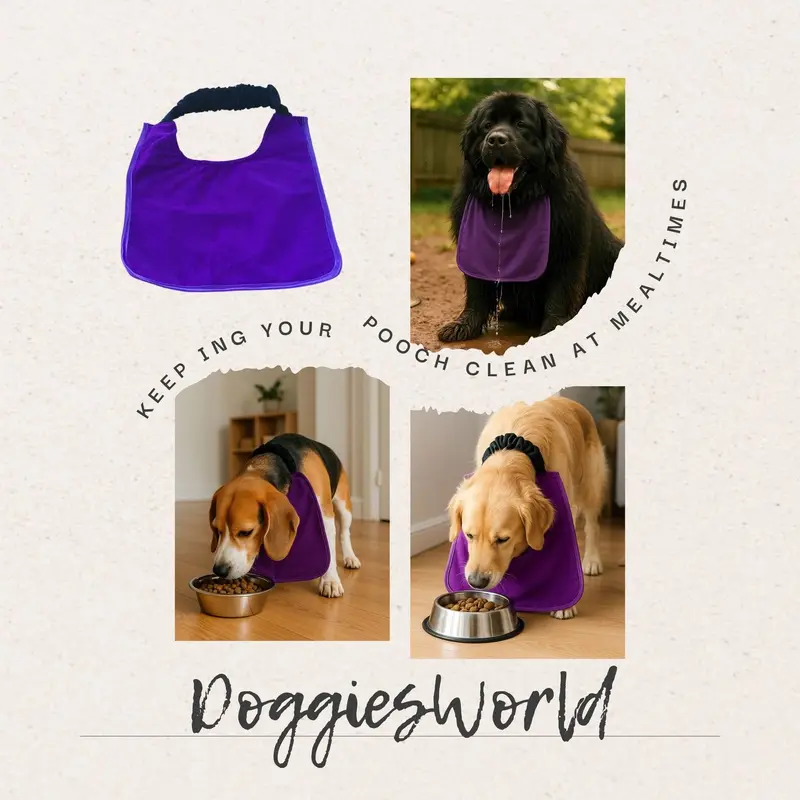 Plush  Microfibre Dog Bib: beige aesthetic quote scrapbook photo collage instagram post
