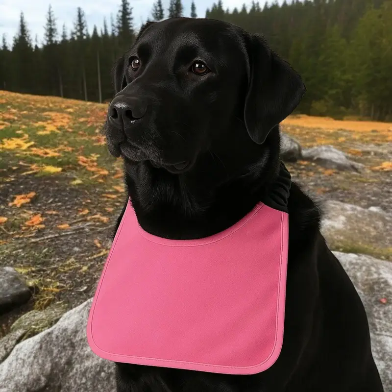 Plush  Microfibre Dog Bib: fleece pink