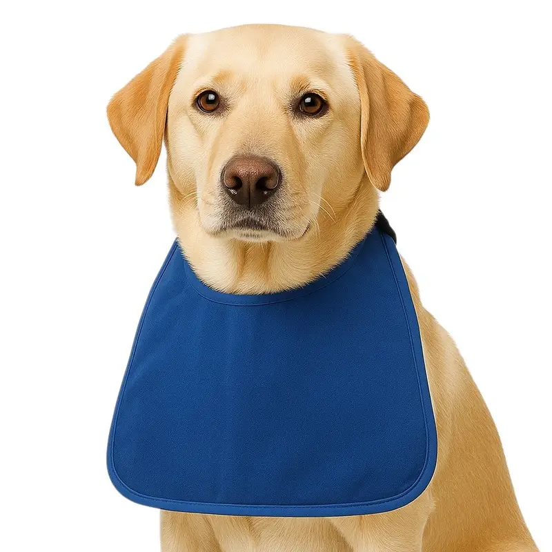 Plush  Microfibre Dog Bib: microfiber blue bib