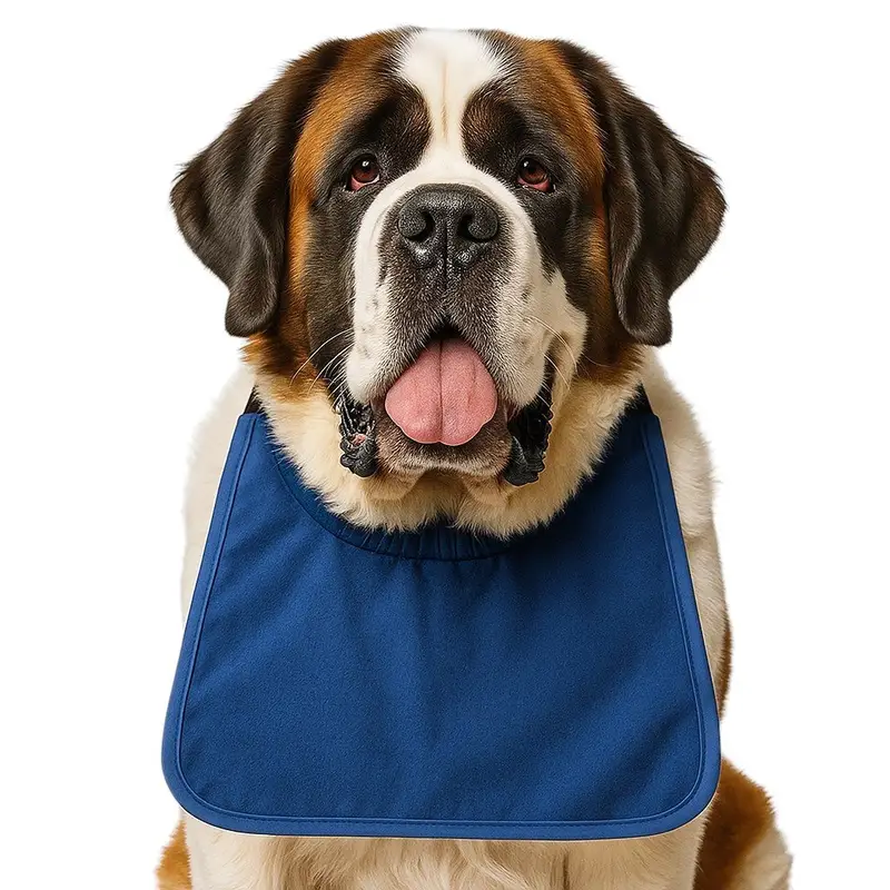 Plush  Microfibre Dog Bib: microfiber blue bib