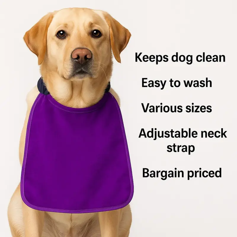 Plush  Microfibre Dog Bib: microfibre purple