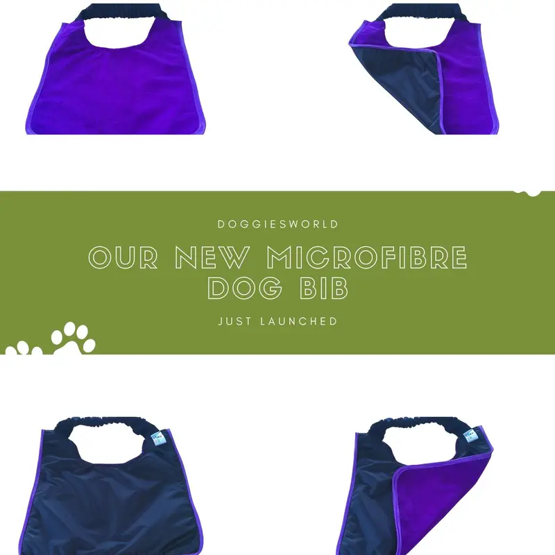 Plush  Microfibre Dog Bib: microfibre purple