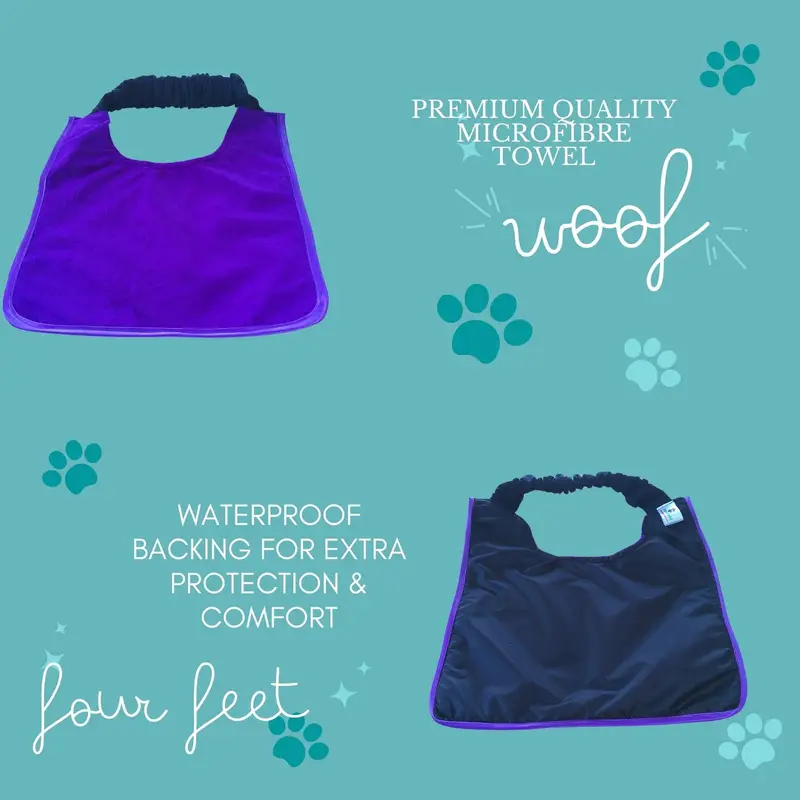Plush  Microfibre Dog Bib: microfibre purple