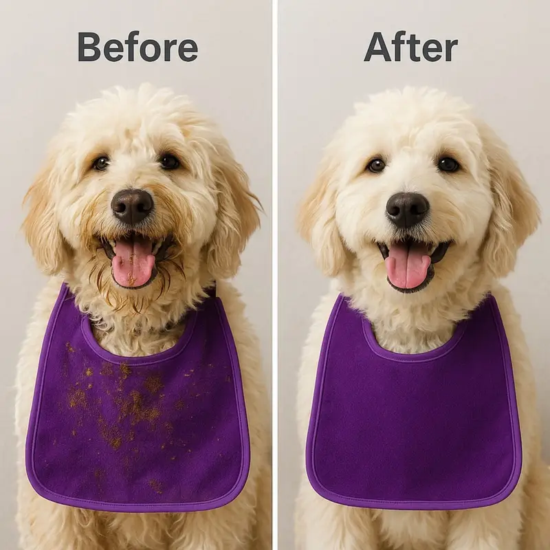 Plush  Microfibre Dog Bib: microfibre purple bib