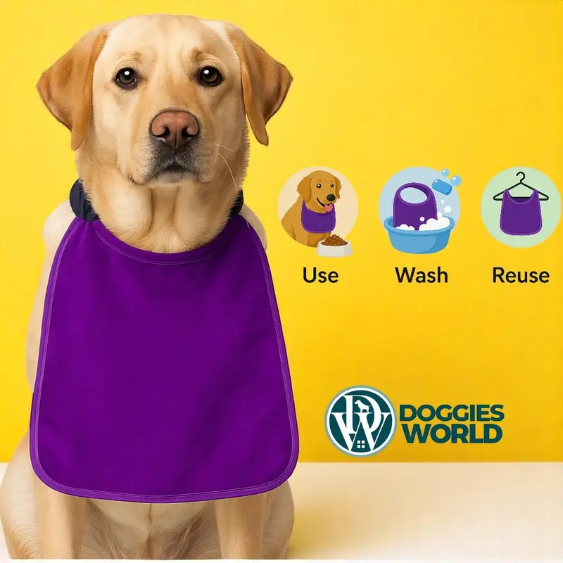 Plush  Microfibre Dog Bib: microfibre purple bib