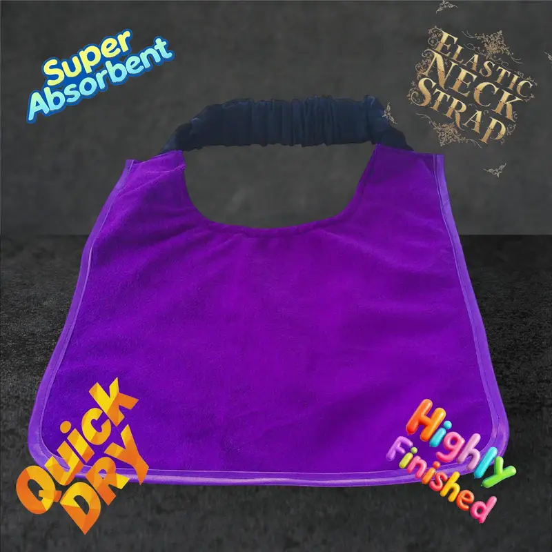 Plush  Microfibre Dog Bib: microfibre purple bib
