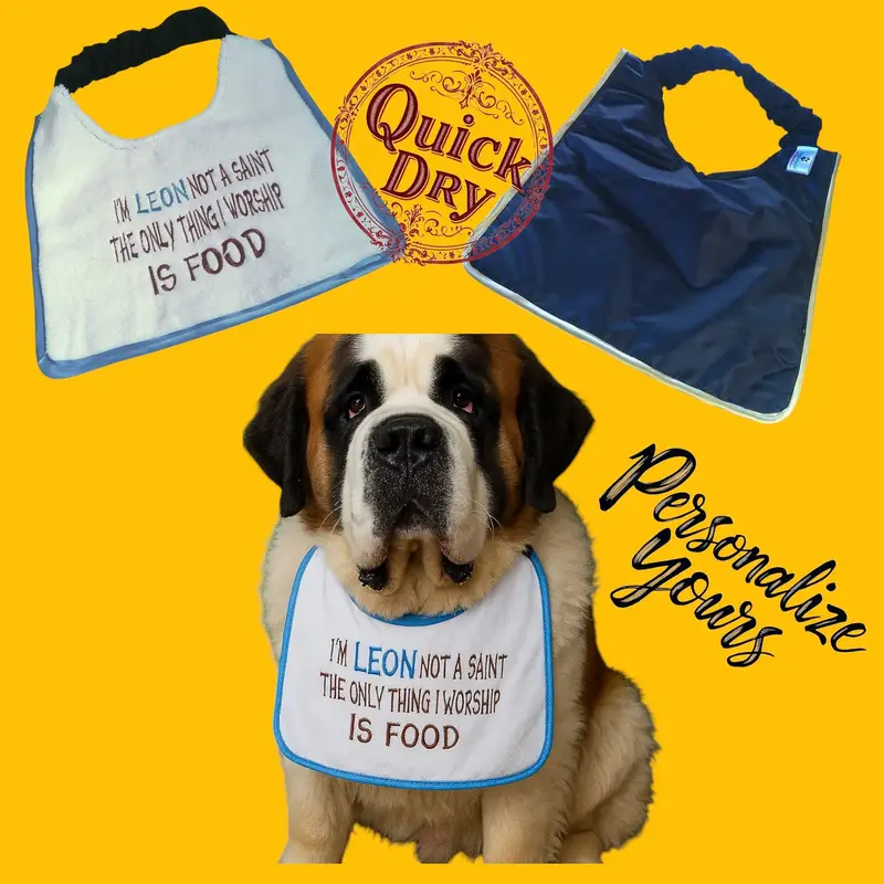 Personalised Dog Bib: not saint