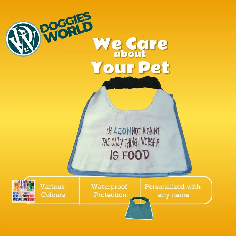 Personalised Dog Bib: not saint