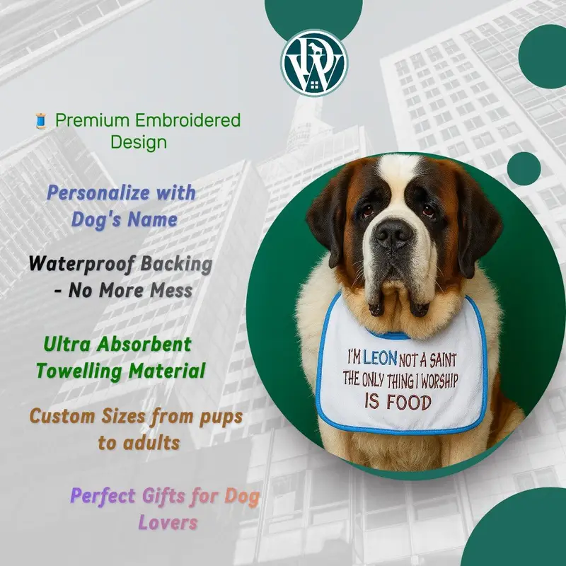 Personalised Dog Bib: not saint