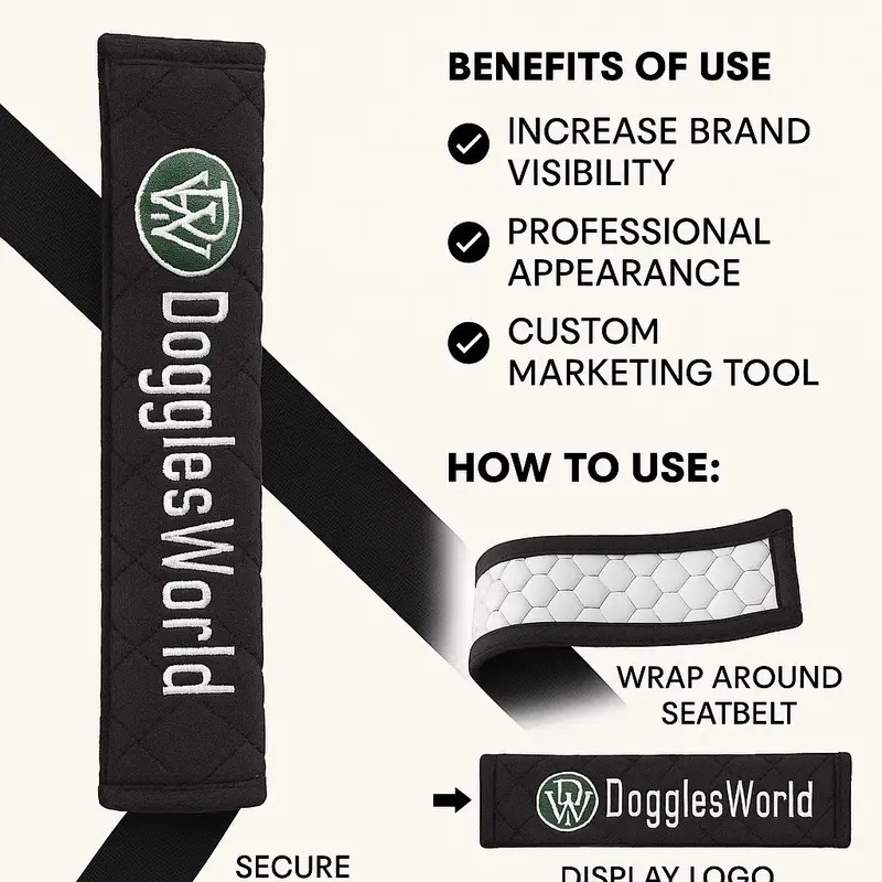 Personalised Embroidered Seat Belt Covers: sb business