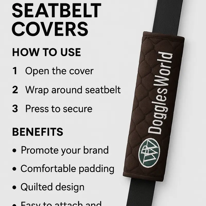 Personalised Embroidered Seat Belt Covers: sb business