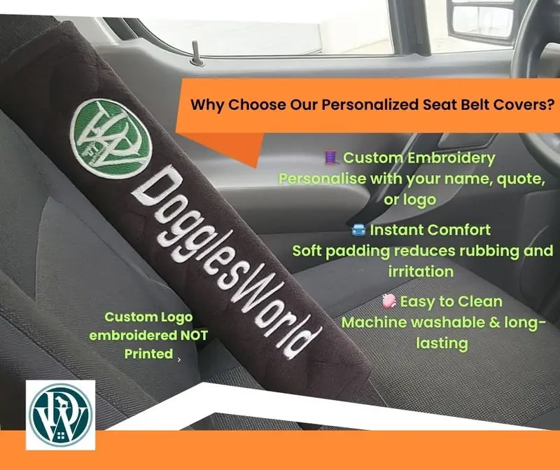 Personalised Embroidered Seat Belt Covers: sb business