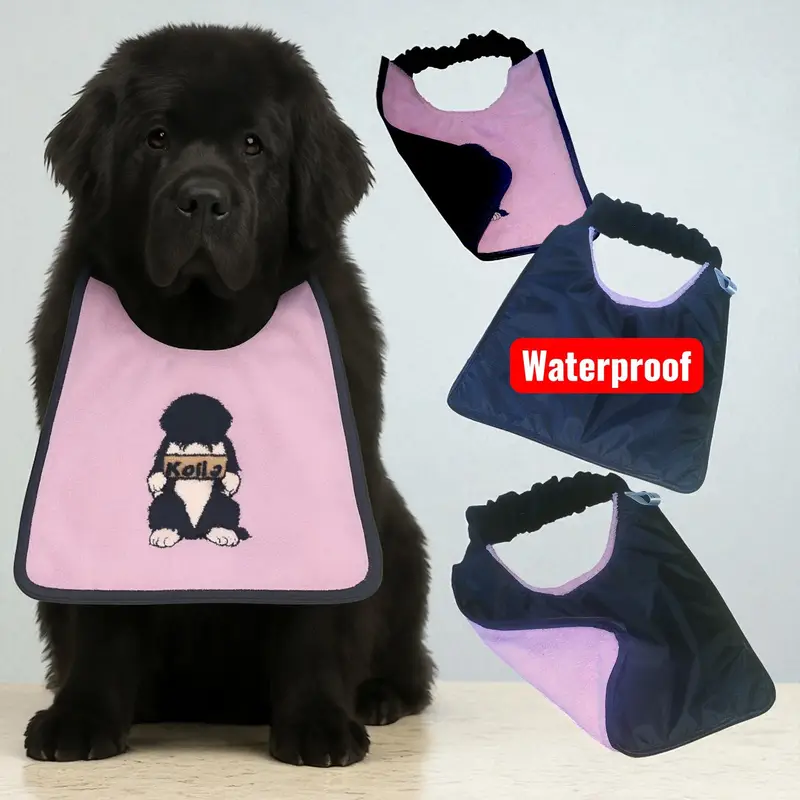 Exclusive Personalised Dog Bib: newfy with sign