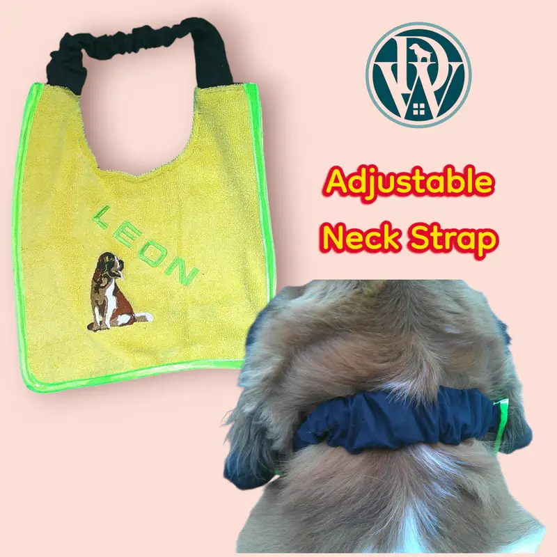 Personalised Saint Bernard Dog Bib: sb sit
