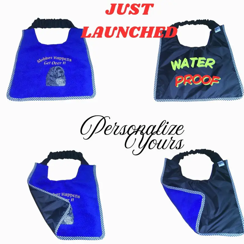 Luxury Newfoundland Dog Bib: slobber happens
