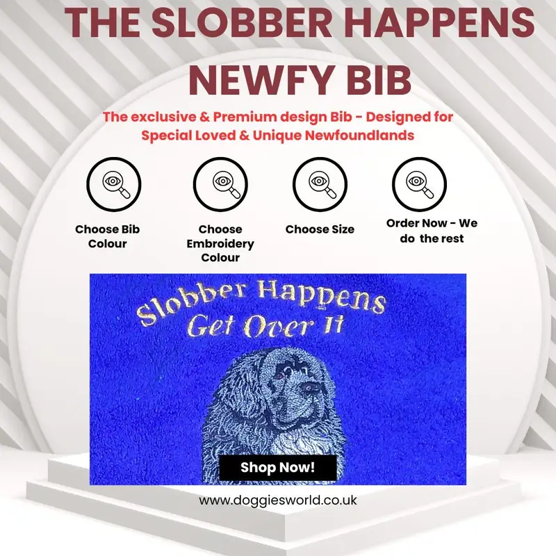 Luxury Newfoundland Dog Bib: slobber happens
