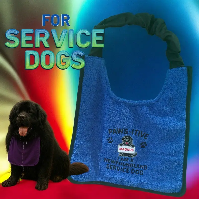 Personalised Newfoundland Dog Bib: pawsite