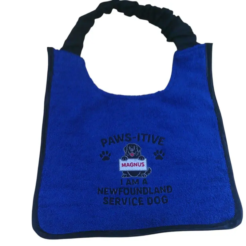 Personalised Newfoundland Dog Bib: pawsitive