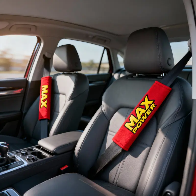 MAX POWER Embroidered Seatbelt Covers, photo 2