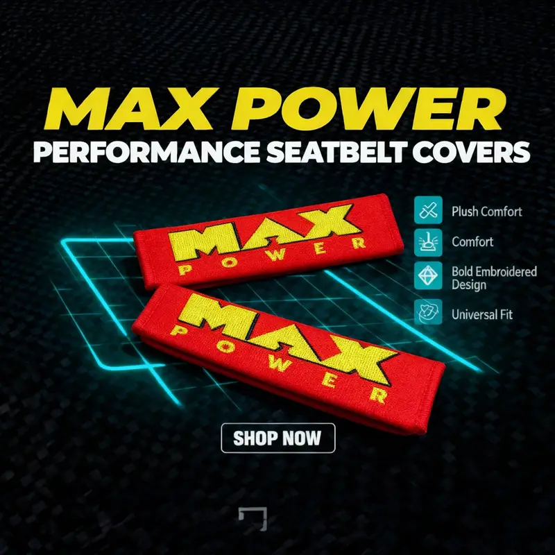 MAX POWER Embroidered Seatbelt Covers, photo 3